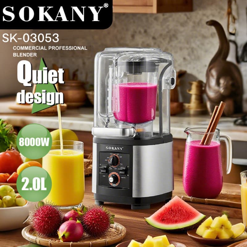 Máquina de quebra de parede de baixo ruído Sokany multifuncional de grande capacidade 8.000W Máquina de Smoothie SK-0305