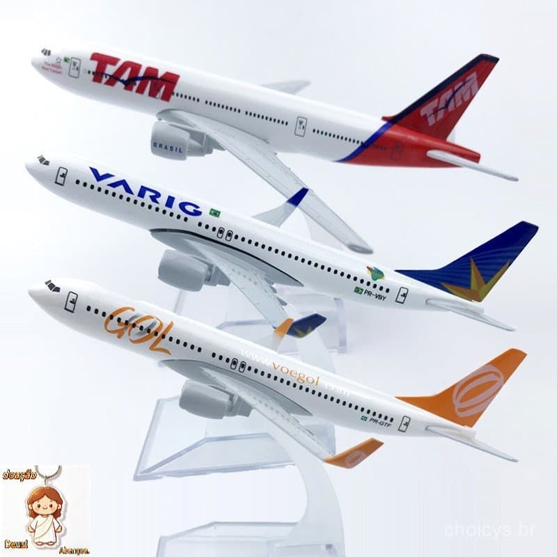Aeronave Brasil Airlines Boeing 777 B737 B787 Modelo Air VARIG Gol Tam Lata Diecast Avião De Metal 16 Cm