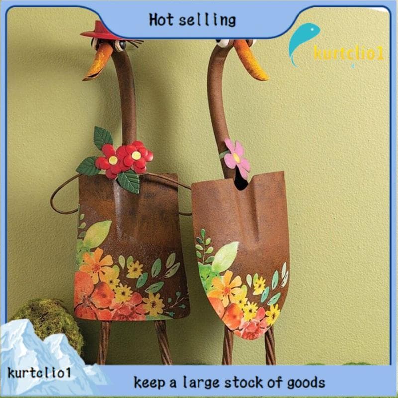 Decoração Fofa De Jardim De Fadas , Estátuas Pato Fofas , Pá De , Artesanal De Arte , Fácil De Usar B
