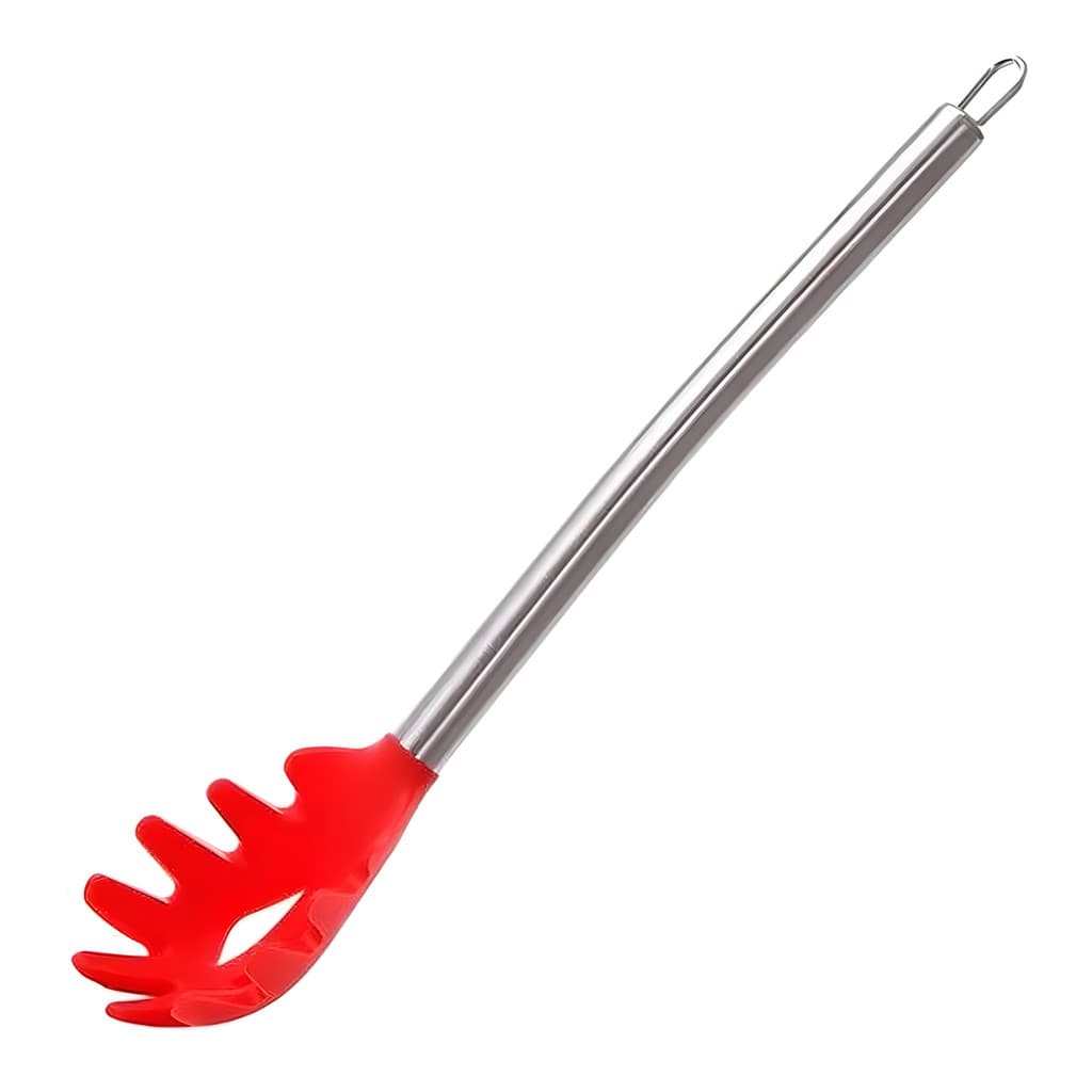 Escumadeira Pegador De Massas Concha Silicone Aço Inox Cozinha 7x34