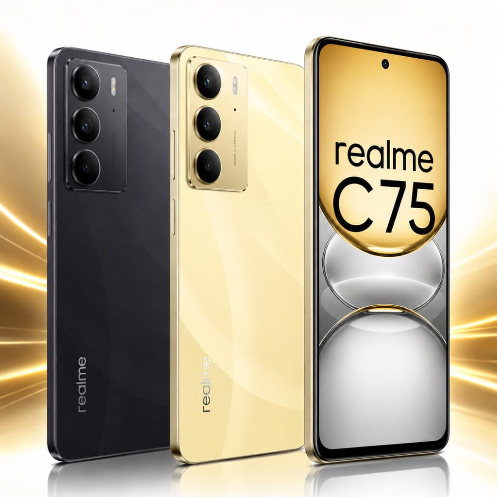 Smartphone Realme C75 5G 256GB 8GB RAM Dual SIM NFC Câmera 50MP