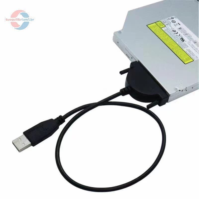 tue USB 2.0 SATA Cabo Adaptador De Driver Óptico De Unidade CD/DVD-ROM Para PC Laptop Notebook BR