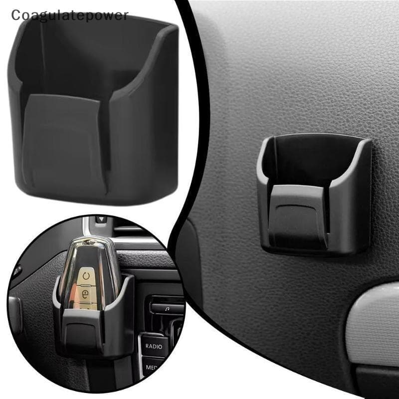 COA 2/4 Pçs Titular Chave Do Carro Clipe Caixa De Armazenamento Interior Painel Organizador Montagem Adesiva Para Cartão