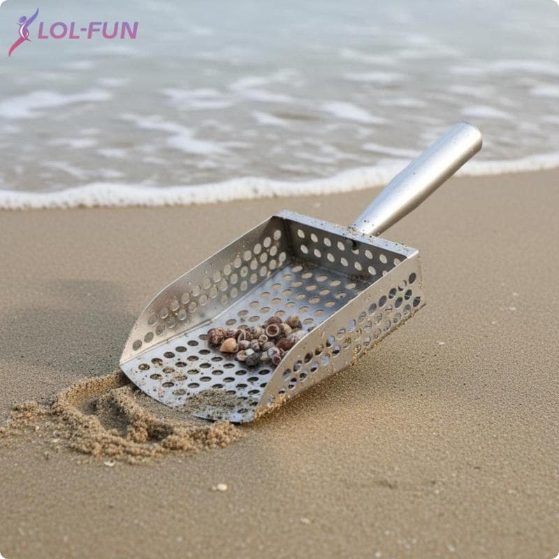 [Brcolaxi1] Pá De Peneira De Areia , Escavador De Malha De Aço Inoxidável Para Coleta De Praia , Peneiração De Tesouro A