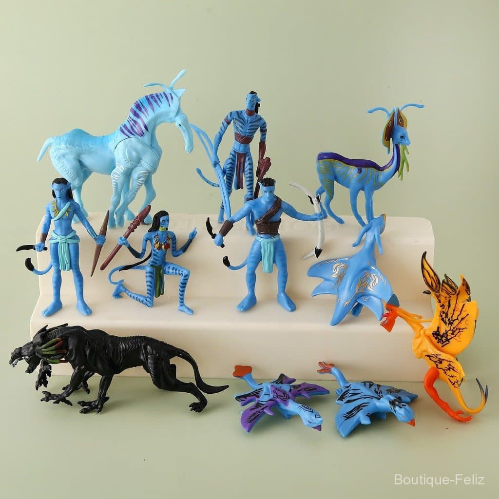 Conjunto de 11 Peças de 8-15cm, Personagens de Desenhos Animados e Anime: Monstro Jake Sully, Neytiri, Direhorse, Banshe