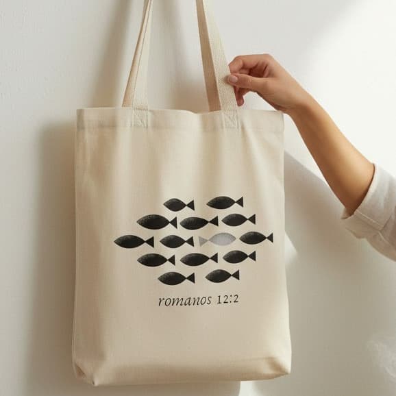 Ecobag Religiosa Não Se Conforme Romanos Sacola Bolsa Reutilizável Religiosa Cristã Fé Oração