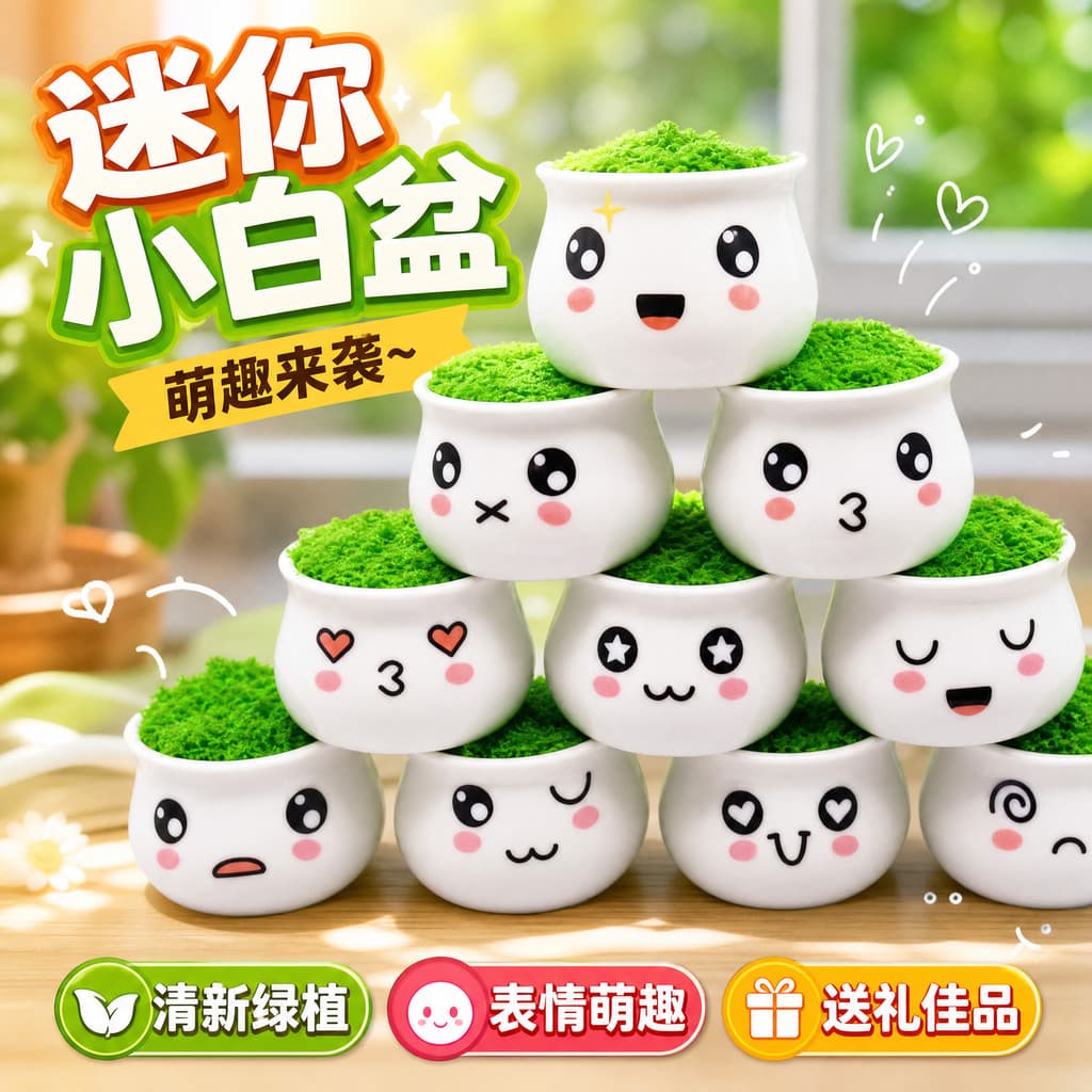 Feito à mão diy vaso de flores pacote Material lã crochê pequeno vaso Mini vaso planta resistente ao choque branco imita