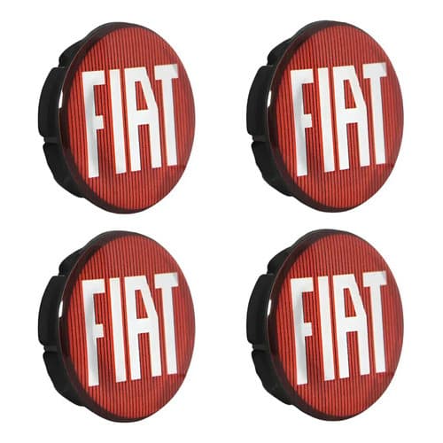 Kit Calotinhas Centro Miolo Calota Vermelho Fiat Mobi Argo