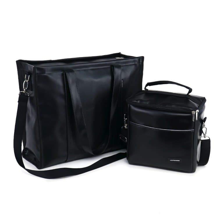 Kit Bolsa Tote Pro com Alça + Térmica Move Média Preta