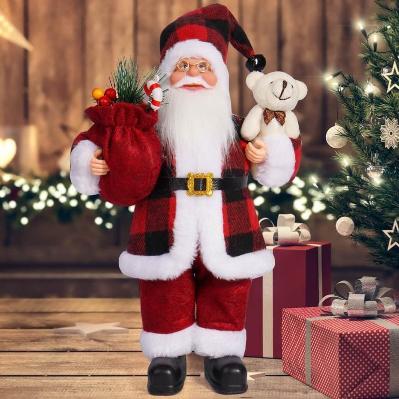 Decorações De Natal Para Casa Papai Noel Boneca De Pelúcia 30cm Navidad Festa Decoração Enfeites Presente De Ano Novo