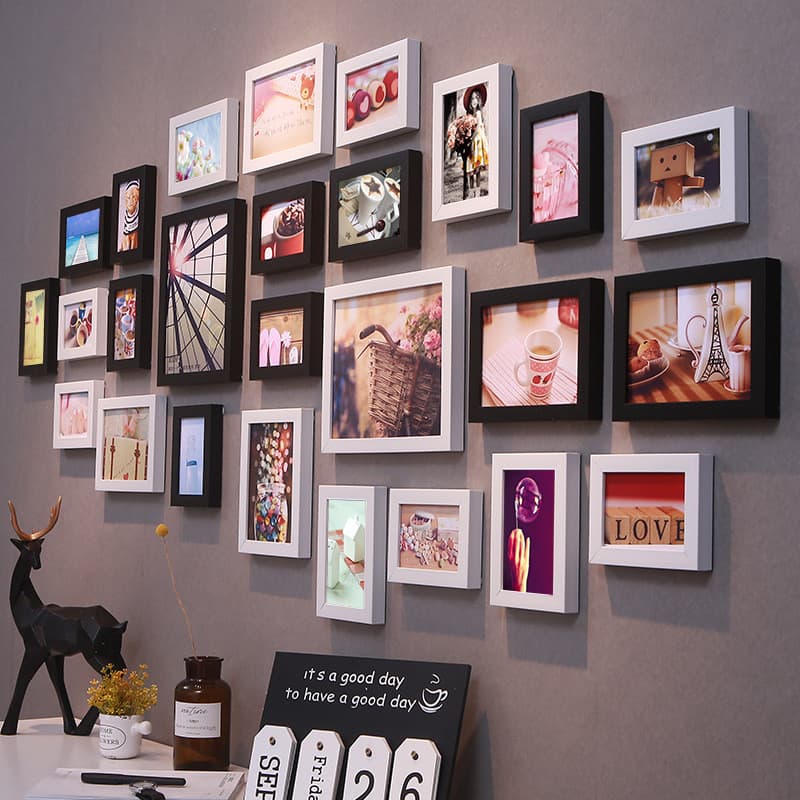 🍓Mais Vendido🍓Painel de Fotos Decorativo, Porta-Retratos de Parede, Combinação de Porta-Retratos Criativos, Painel de F