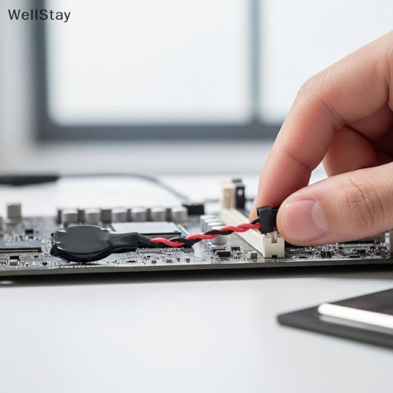 [WellStay] Bateria CMOS BIOS Conector De 2 Pinos Baixa Autodescarga Energia De Longa Vida Útil Para Laptop Desktop Placa