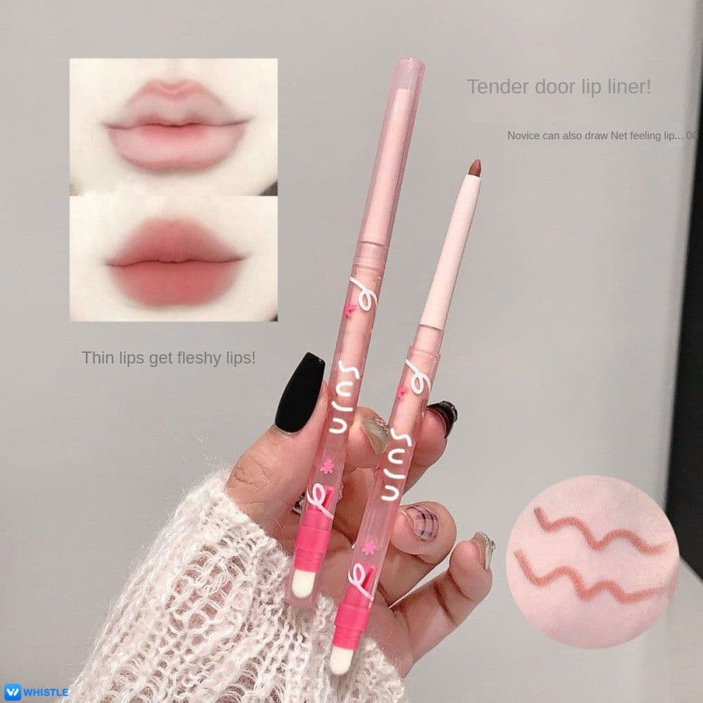 Delineador labial à prova d'água SUJN, ideal para usar com batons nude como base. Delineador labial à prova d