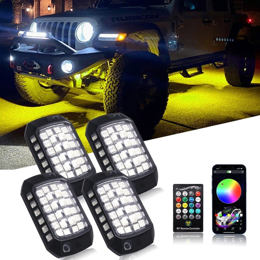 Kit Luzes LED para Chassi de Carro RGB com Controle por APP e Controle Remoto - Lâmpadas de Atmosfera com Ritmo Musical