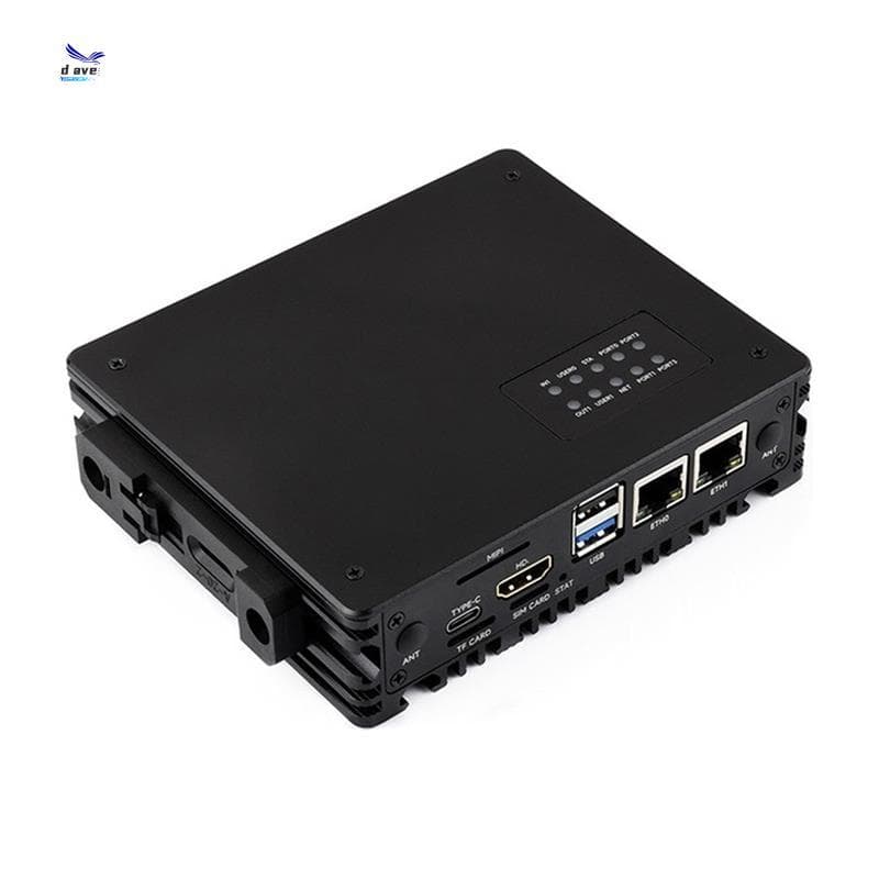 Para CM5 RS485 4G/5G Placa De Expansão Dupla Porta Ethernet ETH Gigabit/2.5G Com Caso