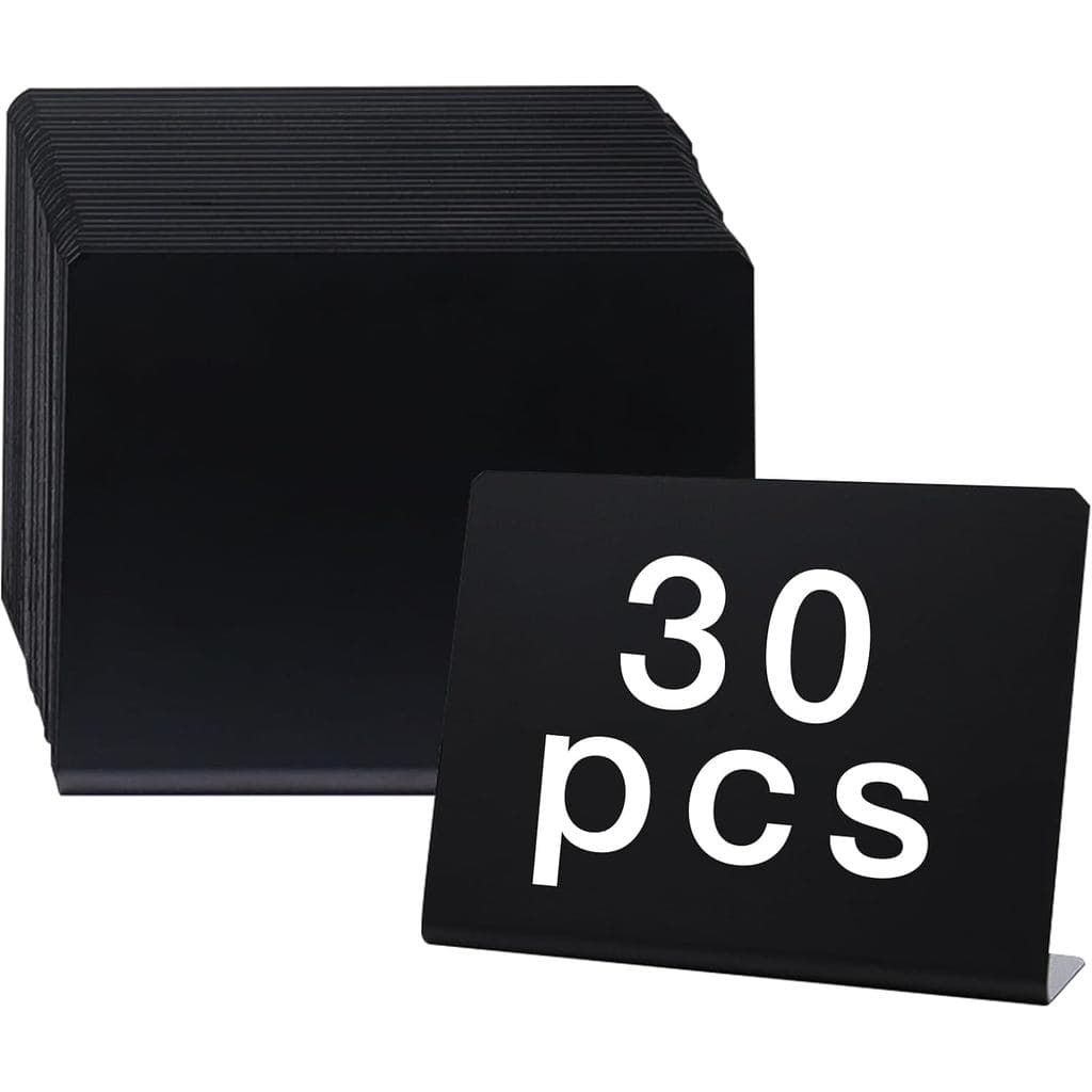Pacote com 30 Mini Placas de Ardósula, 4x3 Polegadas, Etiquetas de Alimentos para Buffet de Festa, Placas de Mesa, Fácil