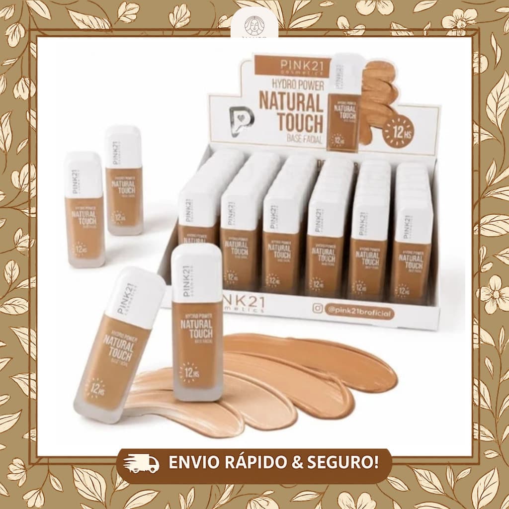 Base Facial Hydro Power Natural Touch - Pink 21- Envio Imediato
