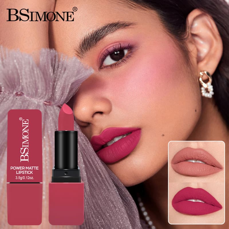 Batom não transferível que não desbota, produto de beleza com acabamento mate sedoso, batom mate aveludado de longa dura