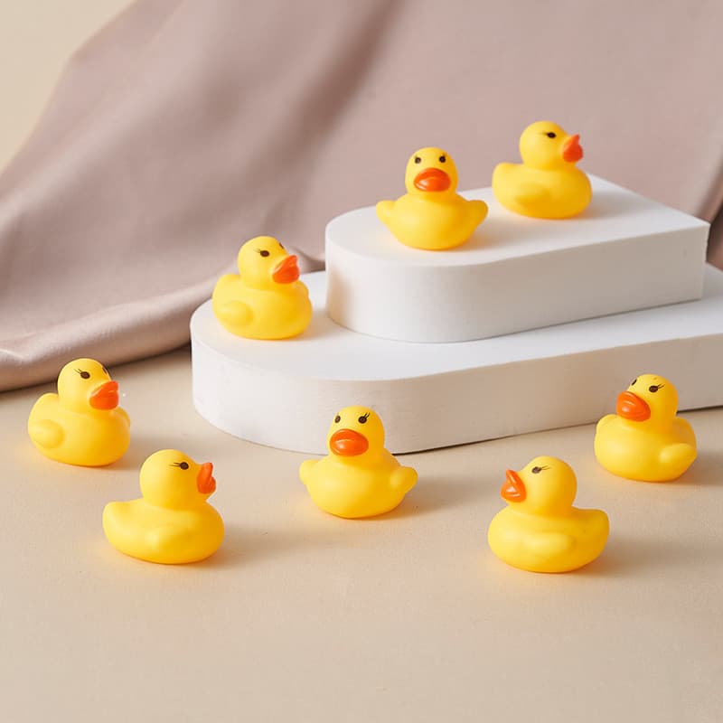 10Pc Bonito Pequeno Pato Amarelo Brinquedos De Banho Do Bebê Espremer Borracha BB Água Brinquedo Divertido