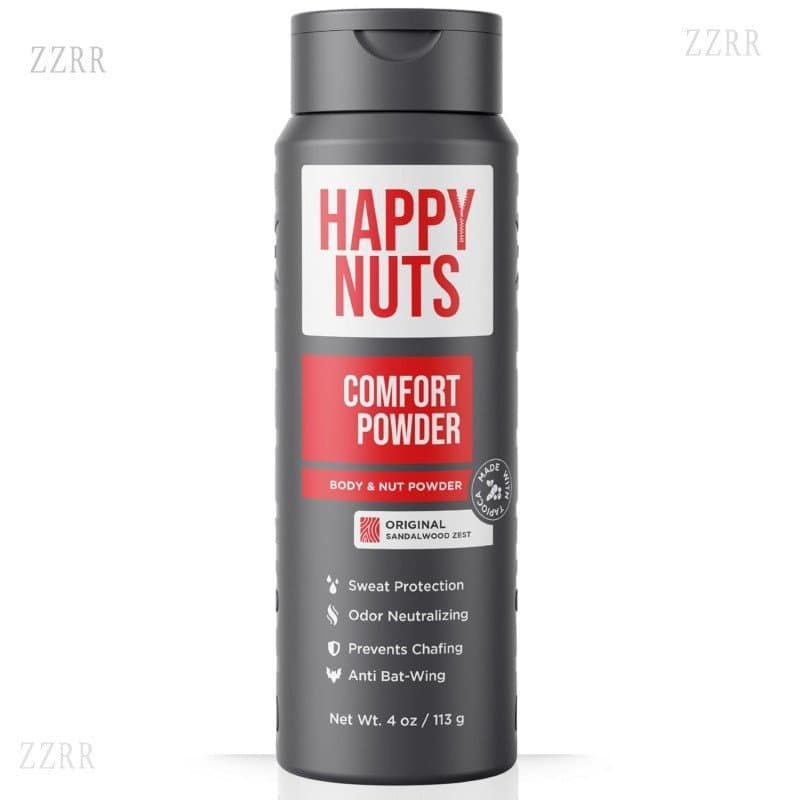 HAPPYNUTS ComfortPowder Desodorante para Homens: Anti-Irritação, Controle de Suor e Odor para Coceira na Virilha, Sem Al