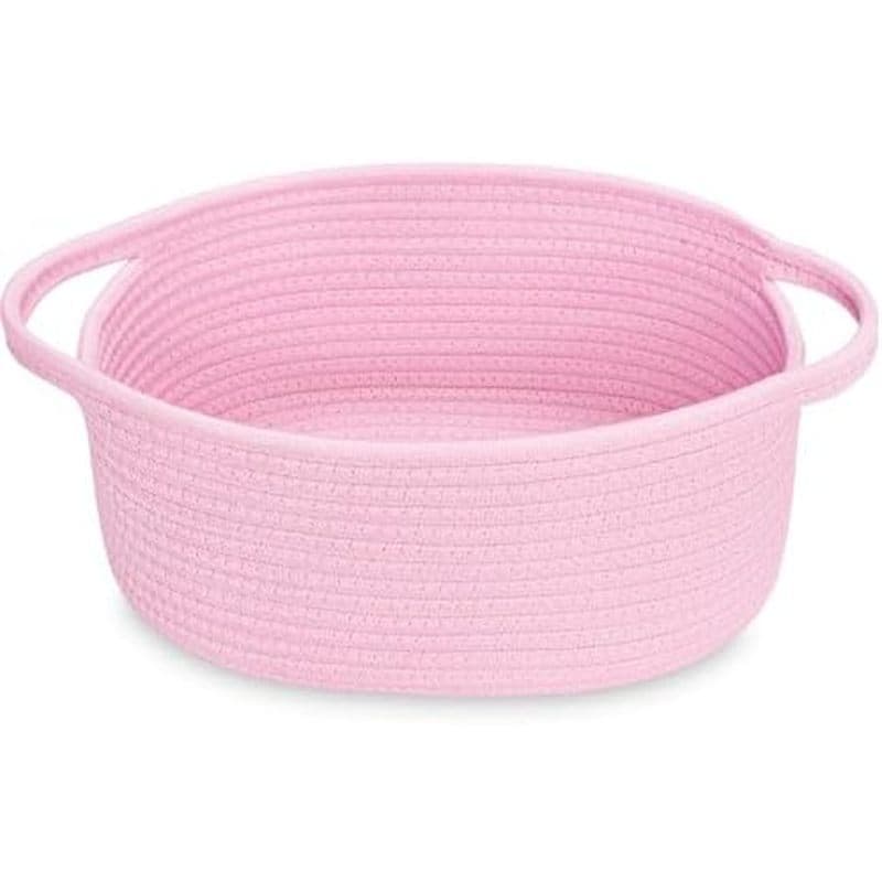 Cesta Pequena ABenkle Com Alças , Corda Decorativa Boho Tecida Para Cães E Gatos , Organizador De Armazenamento De Prate