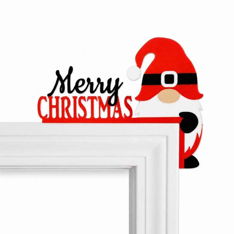 Enfeite de Natal Canto de Porta Gnomo Paipai Noel