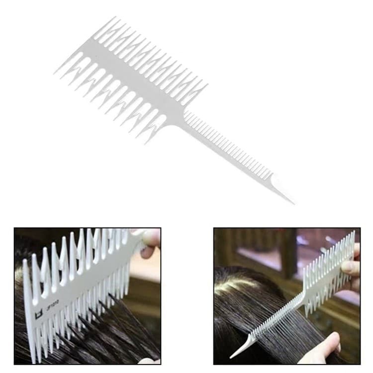 Eagle Castle Pente de destaque de dentes finos largos de dupla face para salão de cabeleireiro Peça profissional Tira de