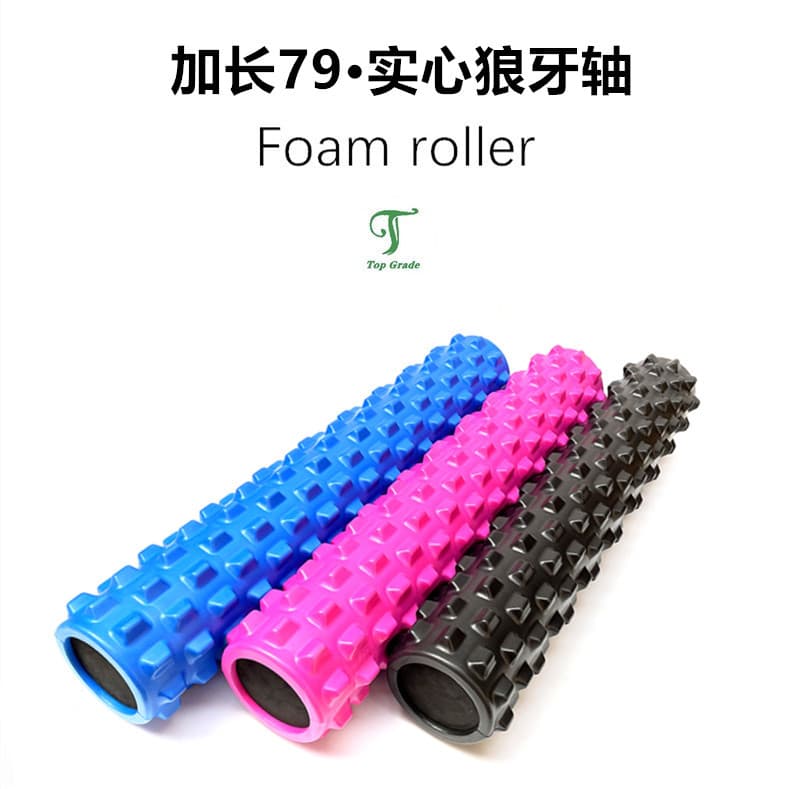 [TG] High-End 79cm Rolo de Espuma de Pico Sólido Coluna de Yoga Massagem Profunda Relaxar Fáscia Muscular Barra de Fitne