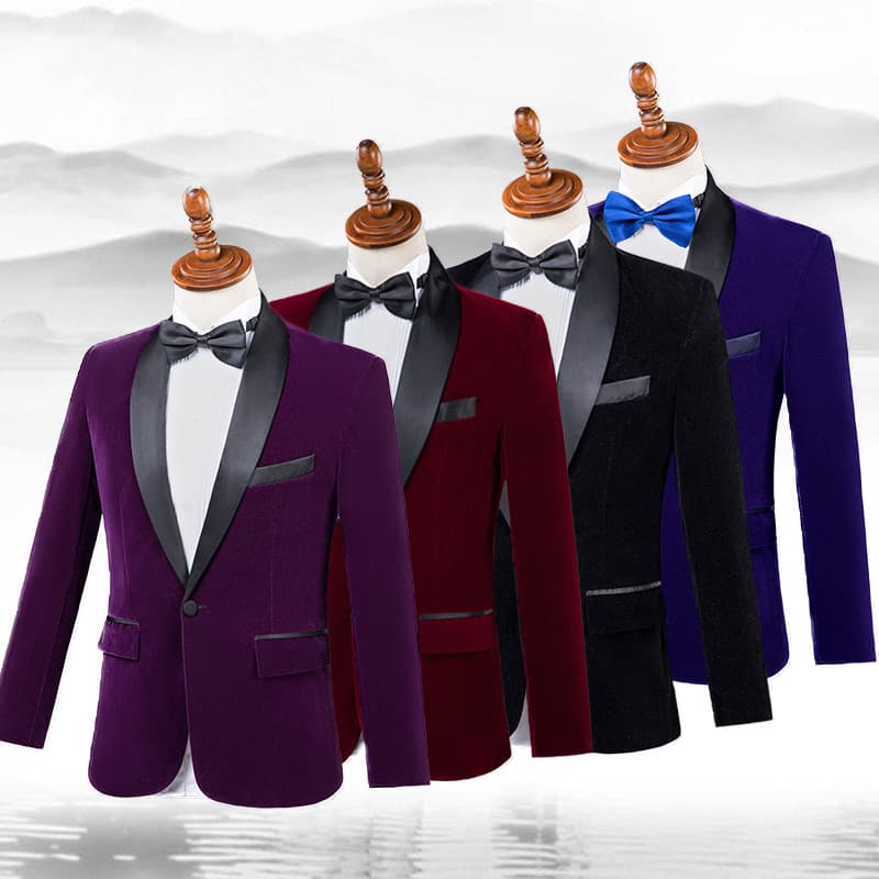 Festa palco coro desempenho traje colorido vestido terno anfitrião cantor vestido masculino Photo Studio roupas masculin