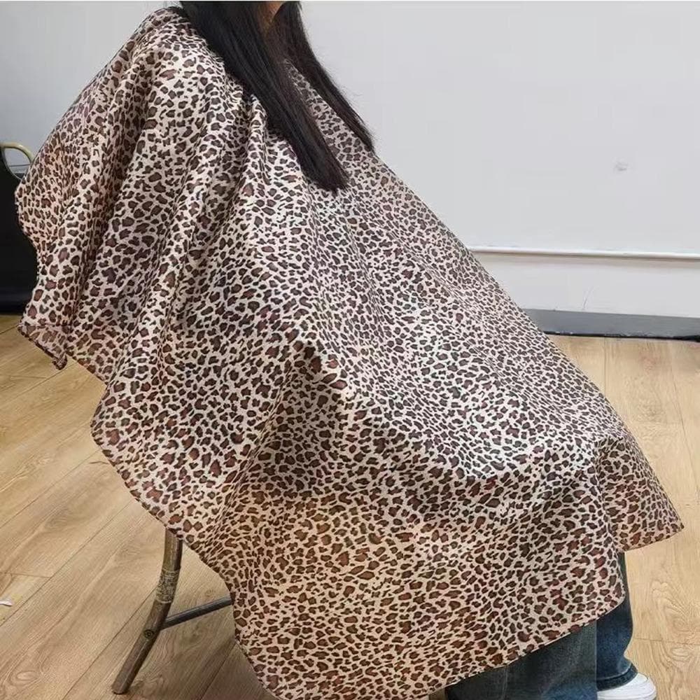 Avental De Cabeleireiro À Prova D'água NEDFS , Capa Elástica Para Corte De Cabelo Com Estampa De Leopardo , Profissional