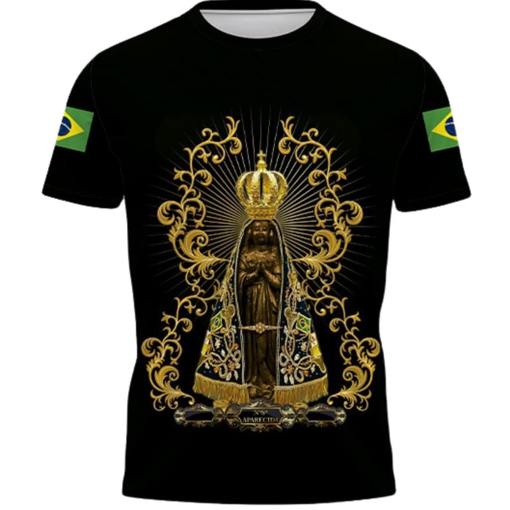 Camiseta Camisa Nossa Senhora Aparecida Padroeira do Brasil