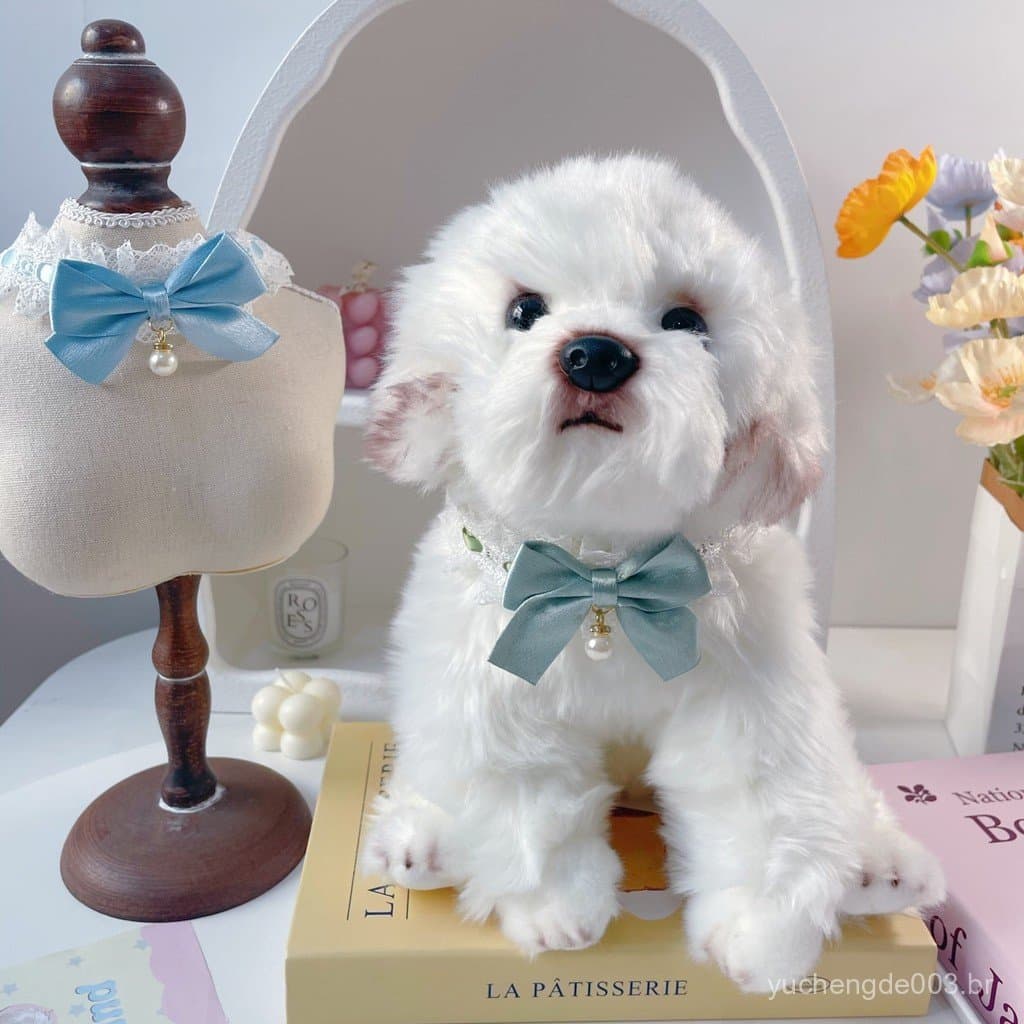 Coleira de Renda com Laço para Gato e Cachorro, Coleira de Renda Fofa para Cachorro Pequeno, Decoração de Lenço para Bon