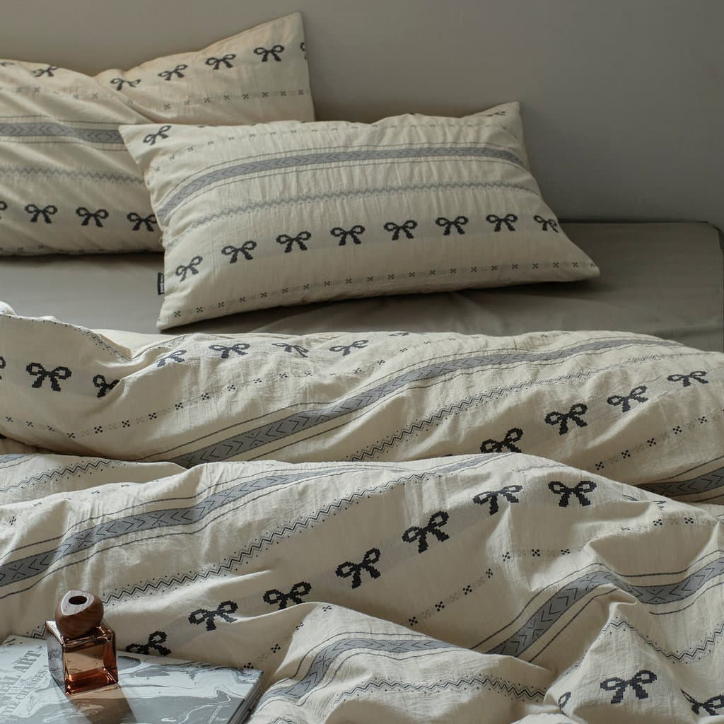 Retro b & b estilo algodão grande Jacquard cama conjunto de quatro peças preguiçoso sentimento quarto principal puro alg