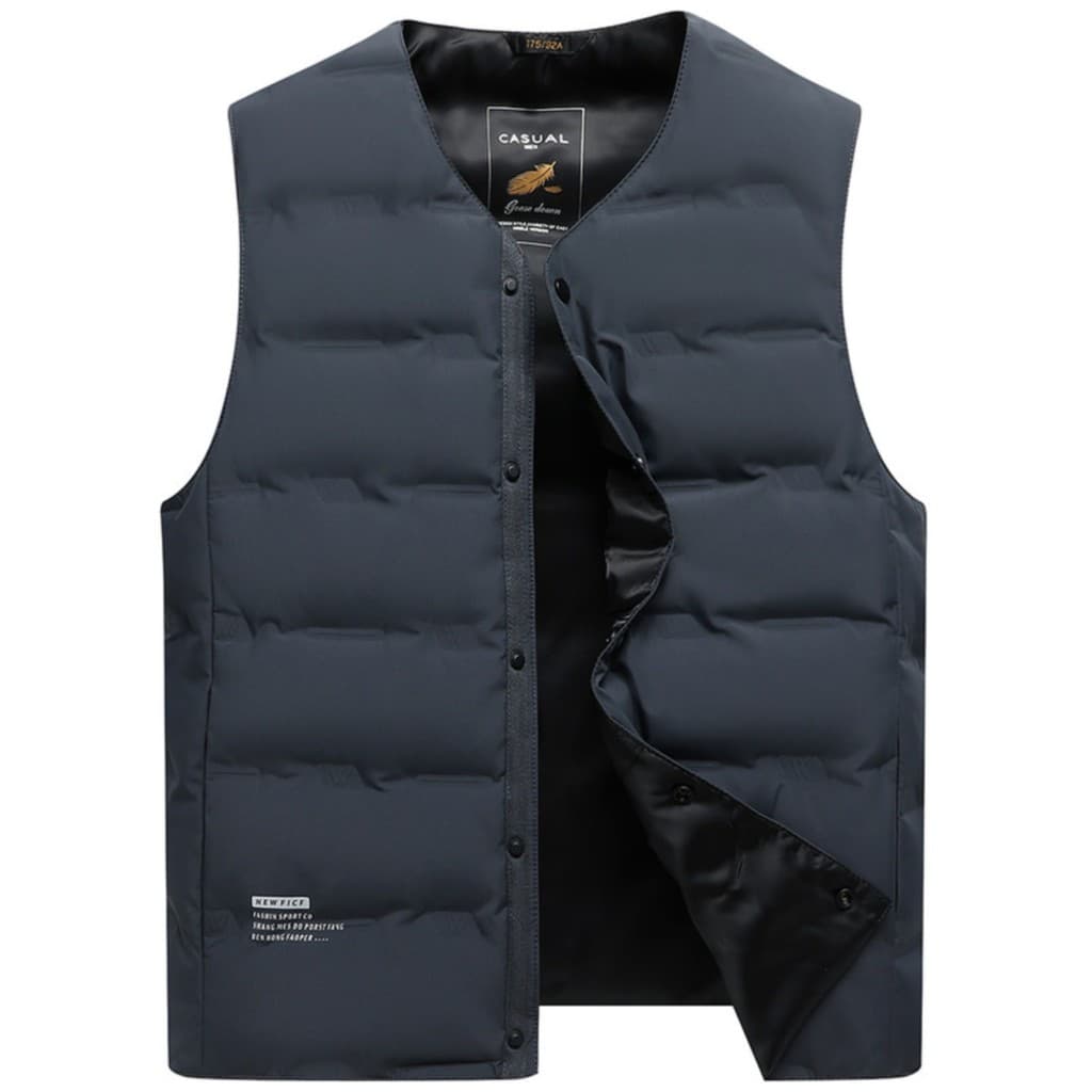 Romon para baixo colete masculino 2026 novo estilo inverno grosso colete de meia-idade idosos quente Casual colete