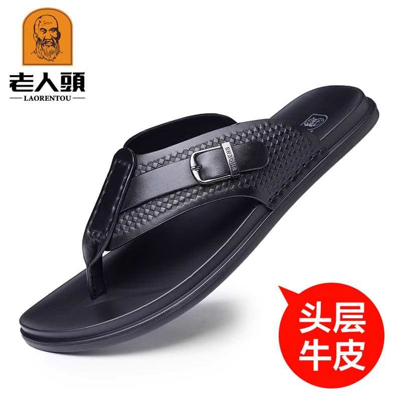 Chinelos para idosos masculinos verão novo estilo exterior usar chinelos sapatos masculinos antiderrapantes sandálias de