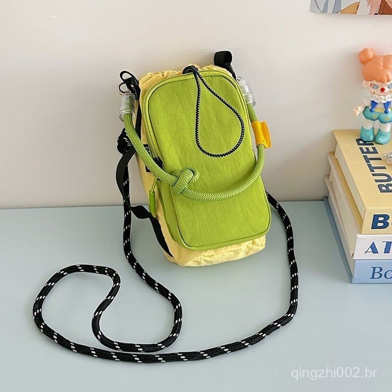 Bolsa de Telefone Móvel Laranja, Elegante e Versátil, Pequena, para Ciclismo ao Ar Livre, Bolsa de Ombro Transversal, Es