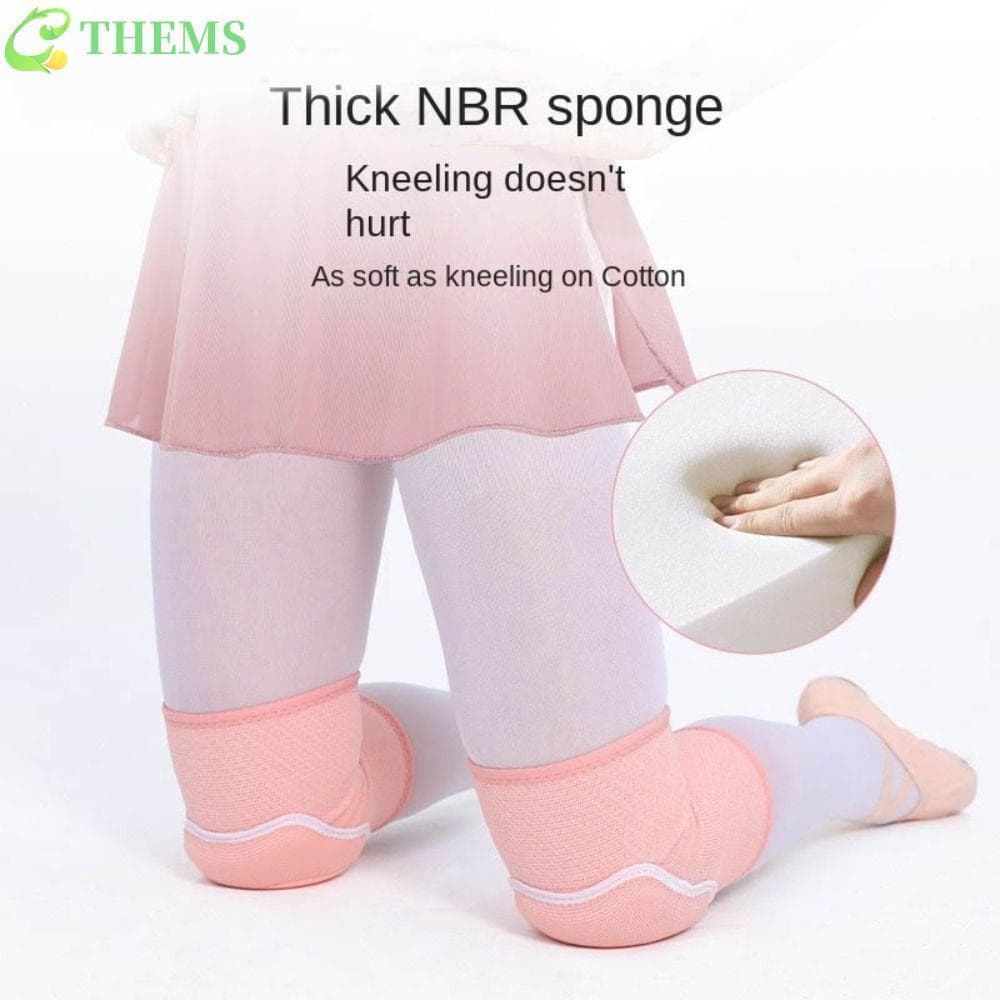 THEMS 1 Par De Joelheiras Esportivas Infantis , Joelheira Infantil Anticolisão Respirável , Elástica