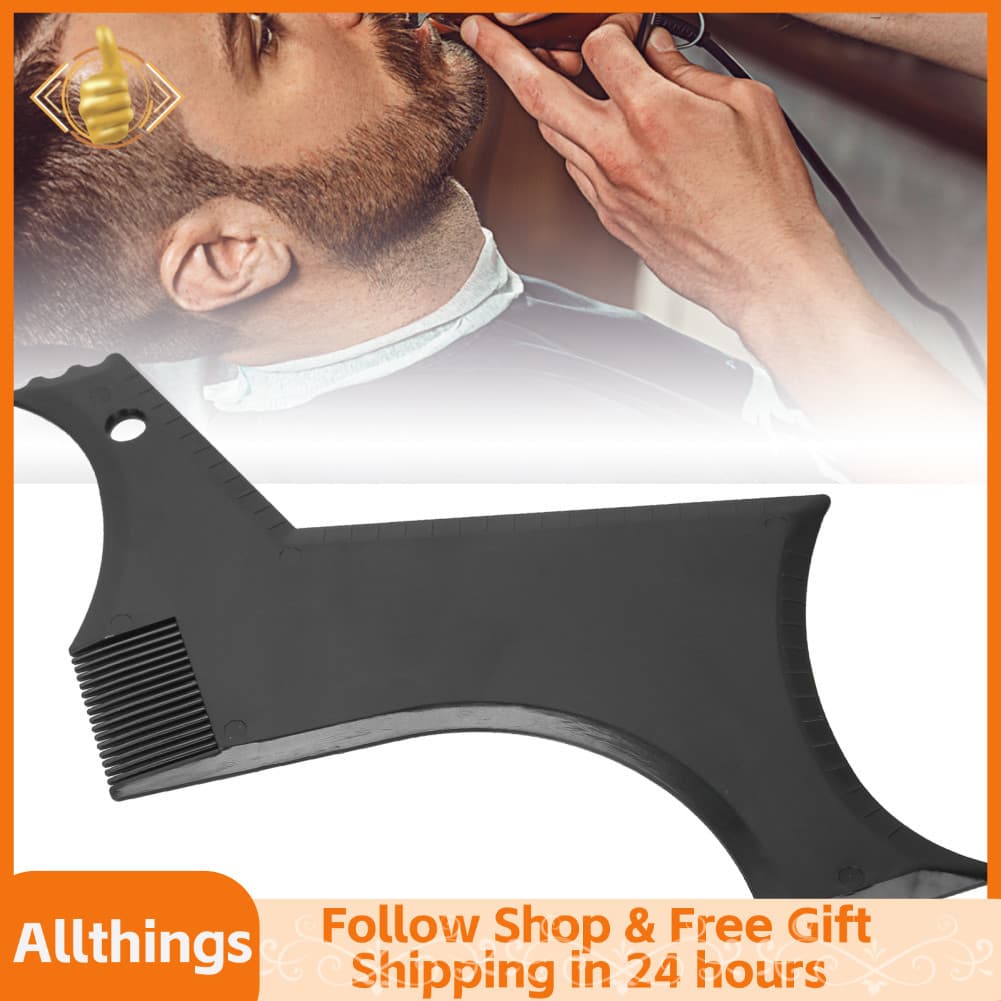 allthingss-br Ferramentas para modelar barba, estilizar plástico preto, modelo de beleza para corte de cabelo