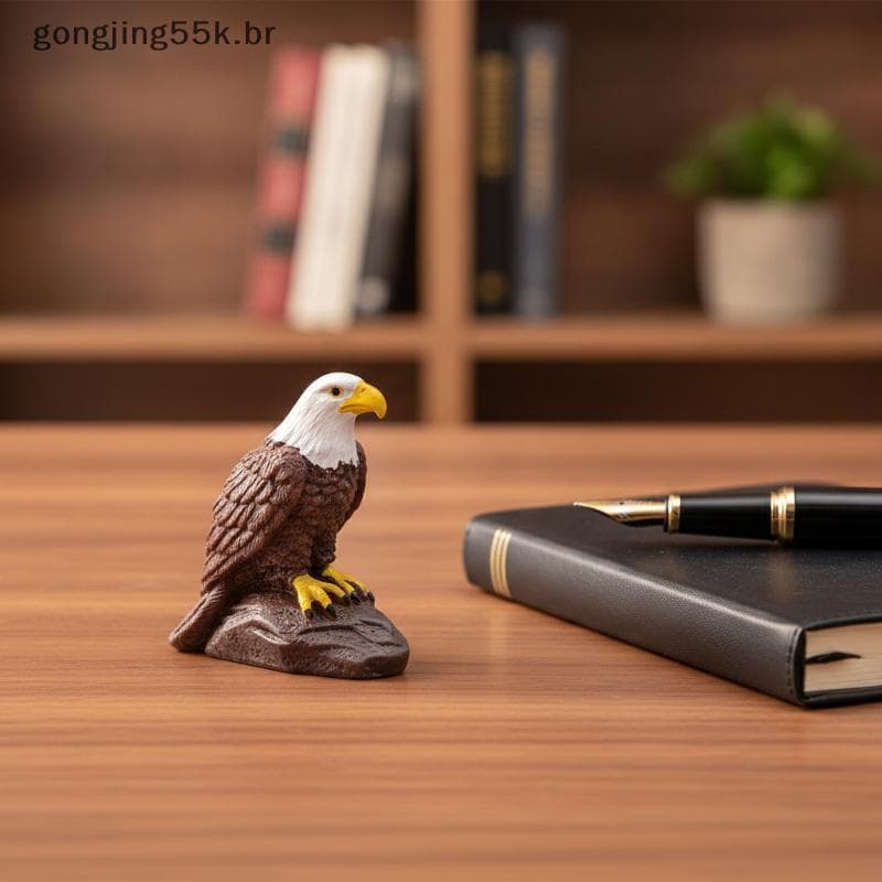 gon 6 Peças Estatuetas De Águia Careca Simuladas Realistas , Ornamentos De Resina Inodora Para Quarto , Mesa , Painel De