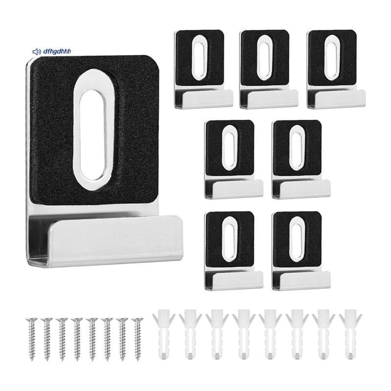 Kit De Suporte De Espelho De Metal , 8 Peças , Clipes Com Parafusos , Almofadas De Borracha , Ganchos , Hardware Resiste