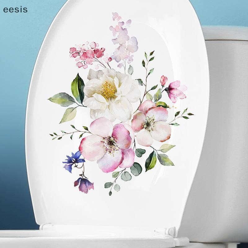 eesis Várias Plantas Verdes Flores Parede Stier Banheiro Decoração Decalques Sala De Estar Armário Casa Auto Adesivo Mur