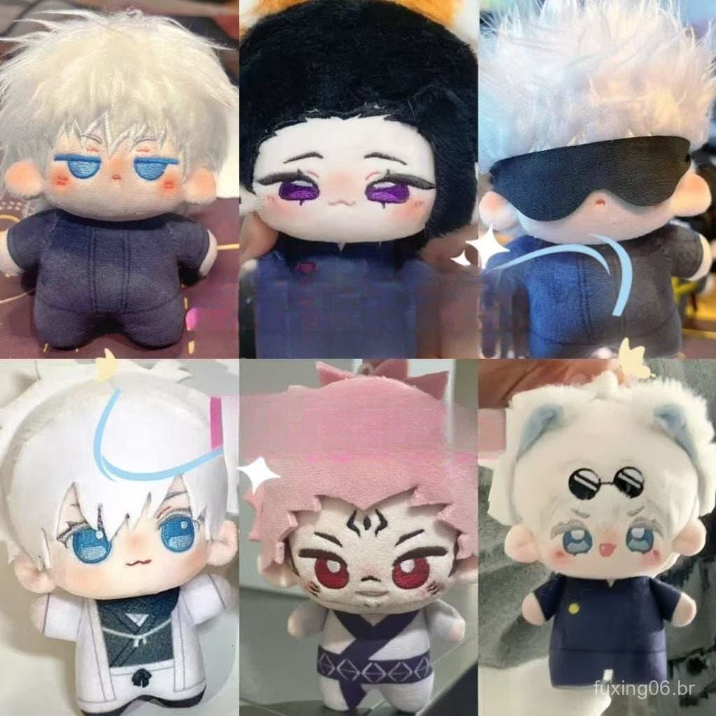 Boneco de Pelúcia do Jogo Anime Jujutsu Kaisen Itadori Yuji Gojo Satoru Fushiguro Megumi Chaveiro de Pelúcia para Crianç