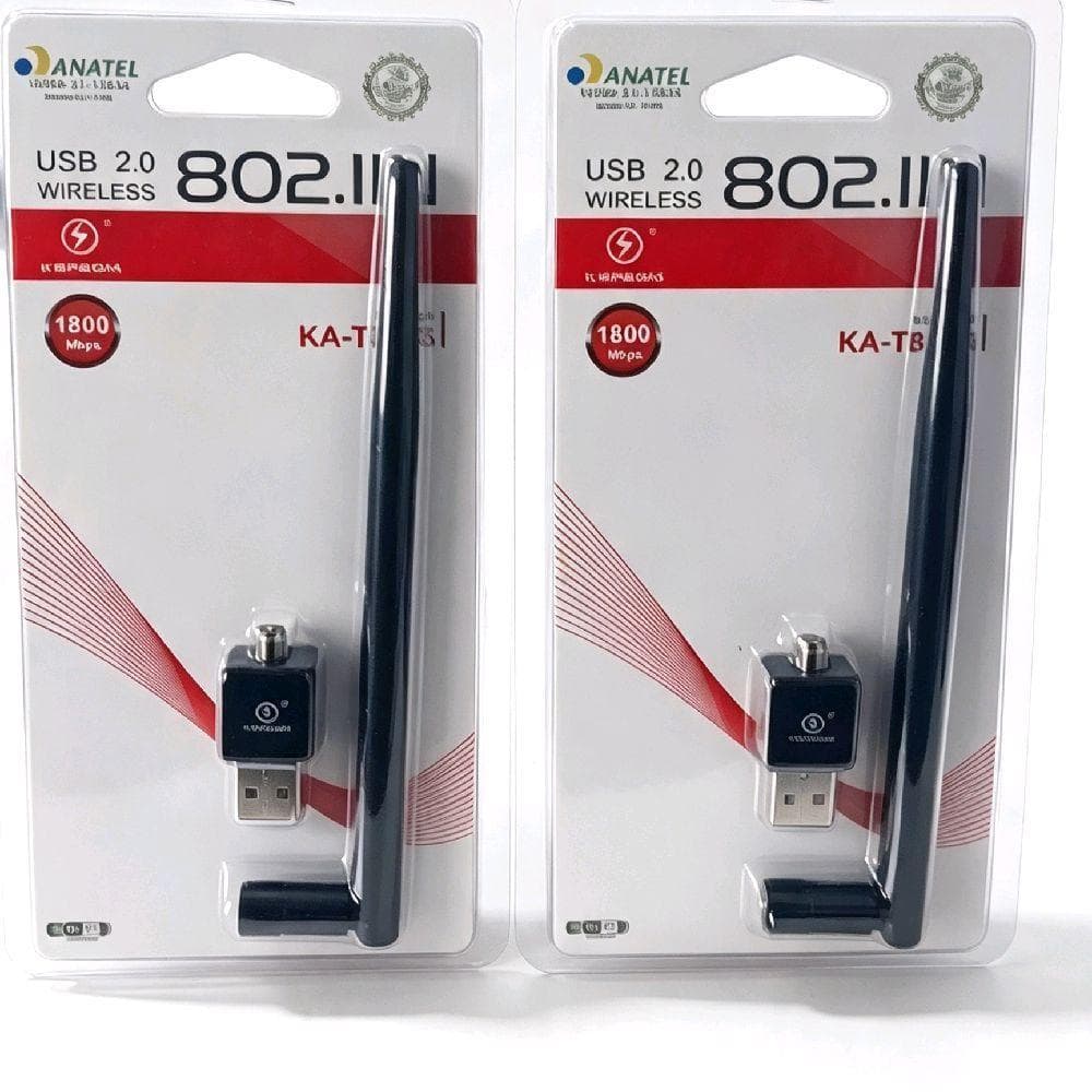 Anatel Antena USB 2.0 Wireless 802.11n KA-T5 1800 Mbps para Conexão Sem Fio Rápida e Eficiente