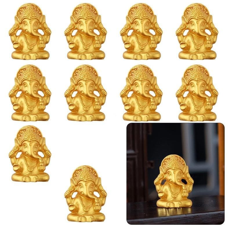 10 Conjuntos De Estátua De Ganesha E Conjunto De Ornamento De Elefante Commodidade Em Dinheiro Entrega Rápida | De 10 Pe