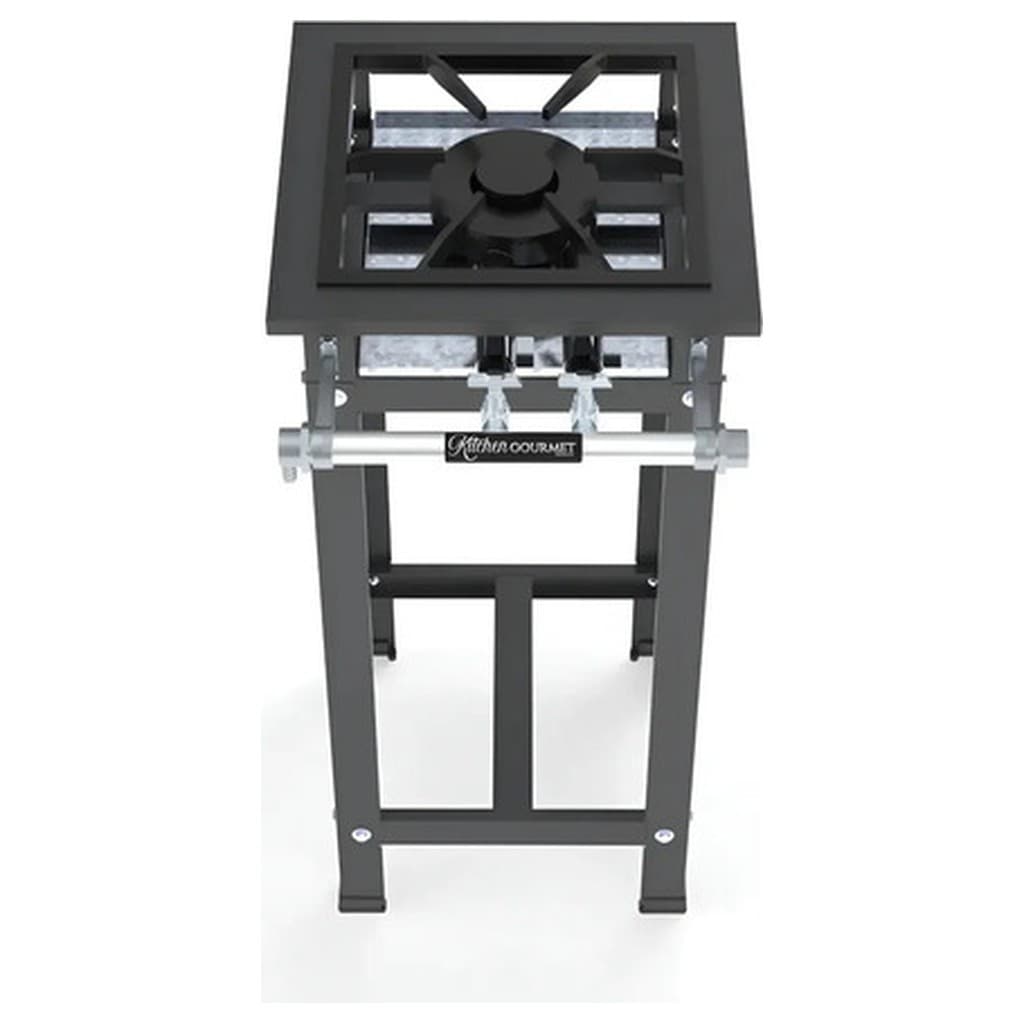 Fogão Industrial 1 Boca 30x30 Kitchen Gourmet Queimador Duplo Baixa Pressão Preto Gás