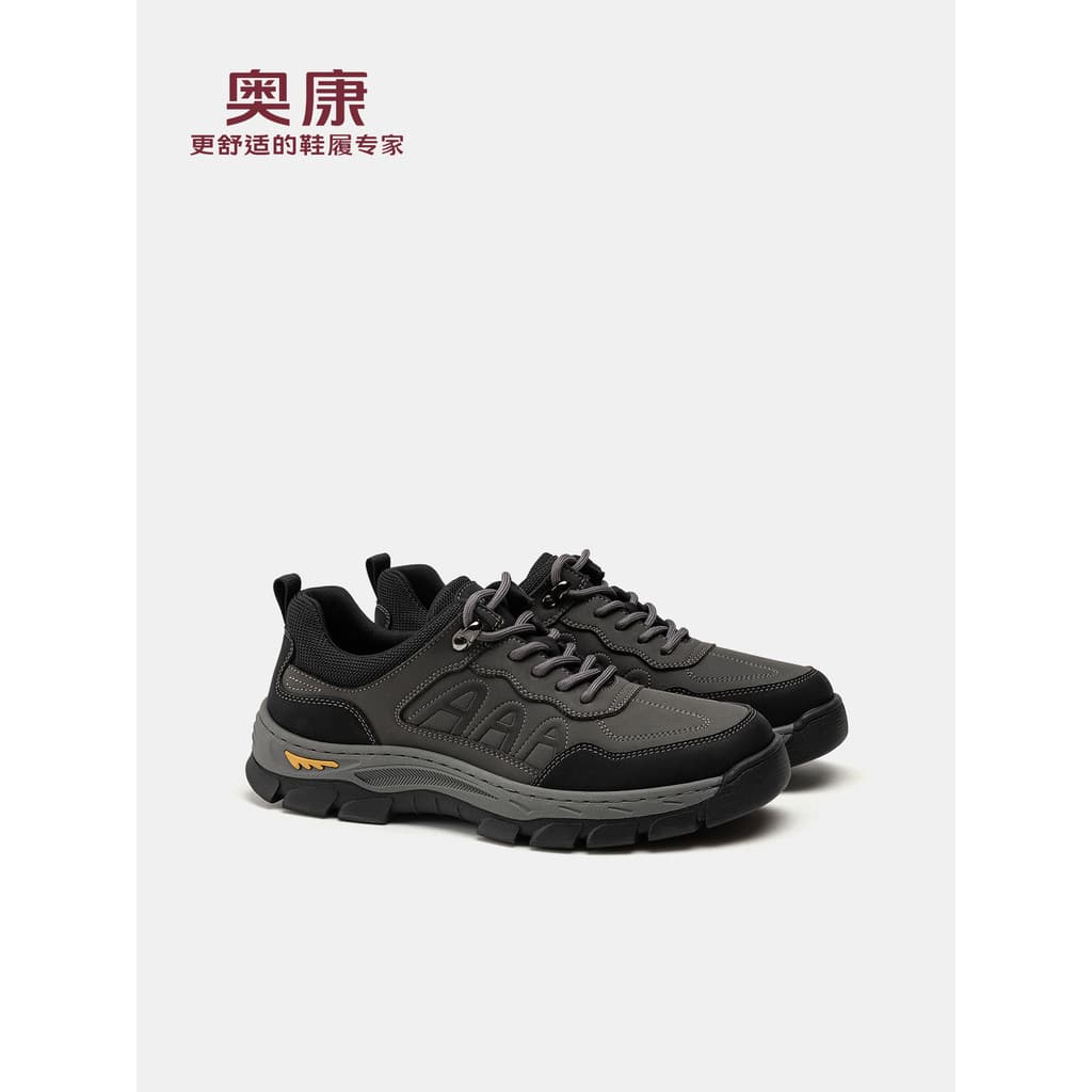 Okcom sapatos masculinos outono novo estilo macacão ao ar livre antiderrapante respirável resistente ao desgaste confort