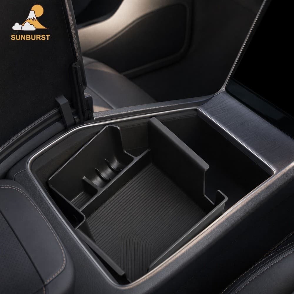 [Sunburst1 . br] Para EV9 2024 Compartimento Divisor De Console ABS Organizador De Apoio De Braço Bandeja De Armazenamen
