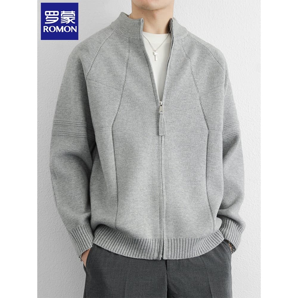 Lomon High-End estilo preguiçoso malha Cardigan camisola masculina outono inverno americano jaqueta solta outono inverno