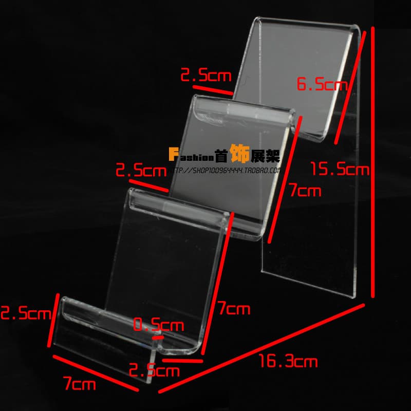 Rack de exibição acrílico, carteira de três camadas, suporte para celular, câmera, produto Digital, prateleira de armaze
