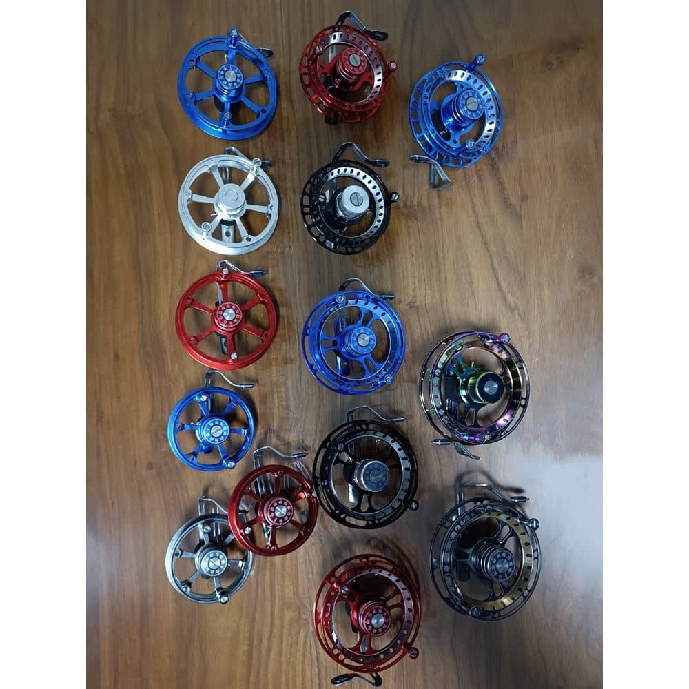 Roda de jangada com mostrador manual, haste dianteira para pesca no gelo, roda quente, roda de pesca com ventilação, rod